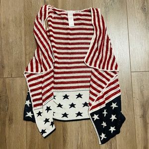 Fourth Of July Girls Cardigan With No Sleeves